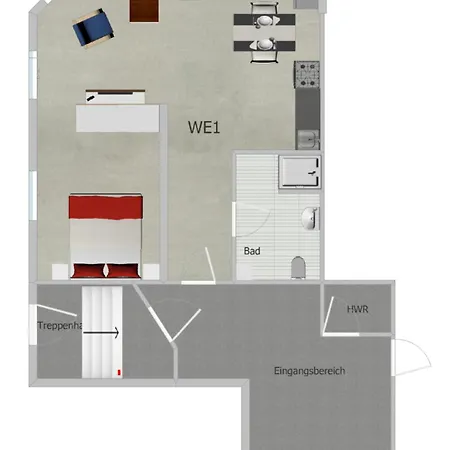 Elisabett - Isa - 1 Schlafzimmer Und 1 Bad, Bis 2 Personen Apartmán Erfurt